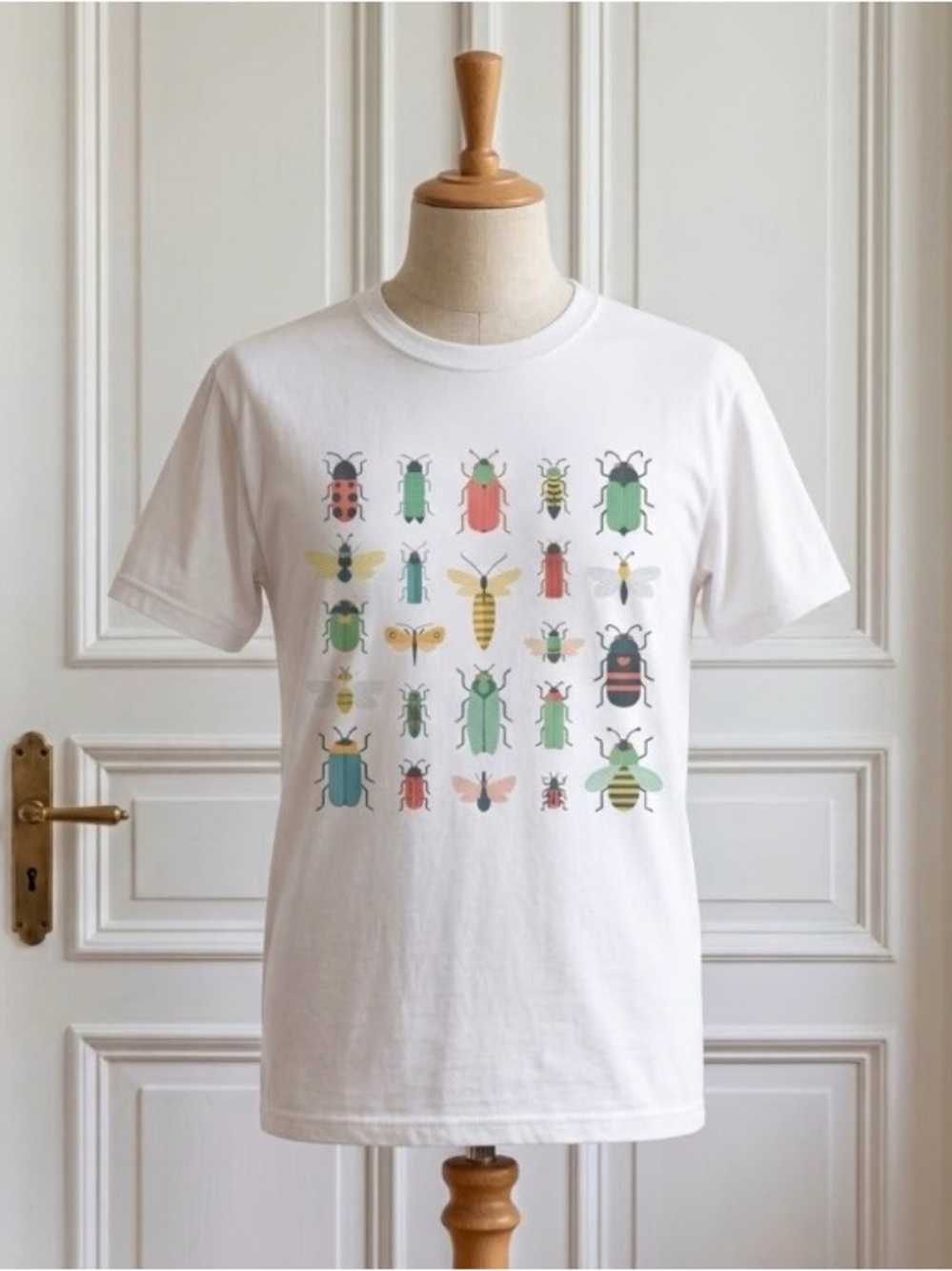 Colorful Ladybug Collection Graphic T-Shirt, Whimsical Insect Tee